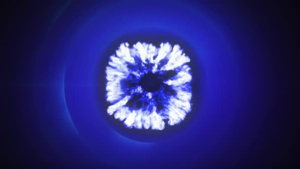 Animación Explosión Azul Sobre Fondo Azul — Vídeo de stock
