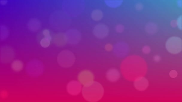 Animación Manchas Flotantes Luz Partículas Sobre Fondo Púrpura Rosa — Vídeos de Stock