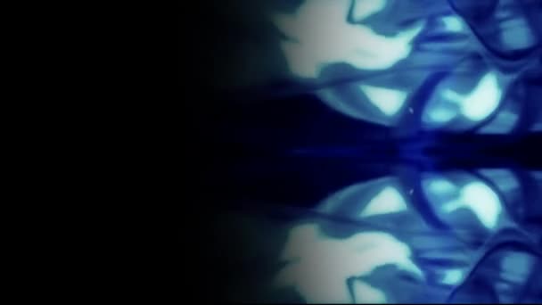 Kelluvien Savupilvien Sinisellä Pohjalla Heijastuvien Valojen Animaatio — kuvapankkivideo