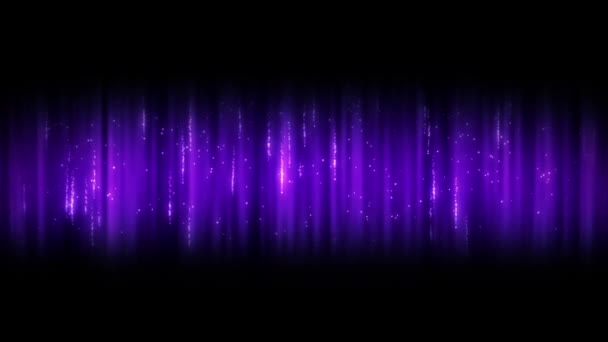 Animación Brillantes Senderos Luz Púrpura Sobre Fondo Negro — Vídeo de stock
