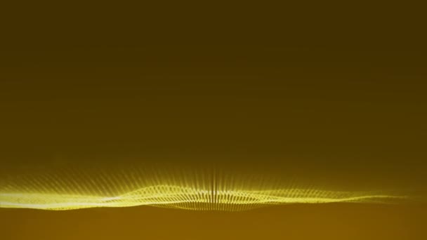 Анімація Сяючого Жовтого Формування Світла Зеленому Фоні — стокове відео