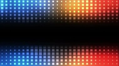 Siyah arkaplanda renkli ışık yollarının parlayan karelerinin canlandırması