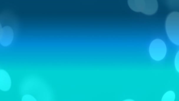 Анімація Плаваючих Плям Світла Частинок Синьому Фоні — стокове відео