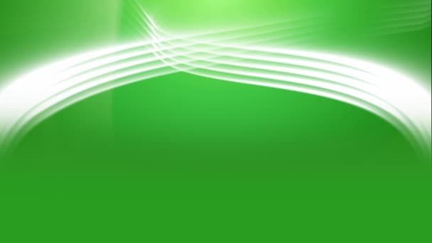 Animation de sentiers lumineux blancs sur fond vert 