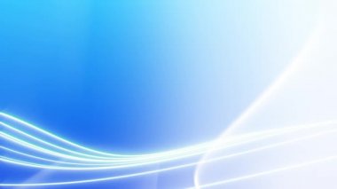 Mavi arkaplanda parlayan beyaz ışık izlerinin canlandırması