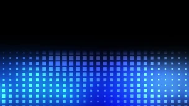Κινούμενο Σχέδιο Φωτεινών Τετραγώνων Πολύχρωμων Φωτεινών Μονοπατιών Μαύρο Φόντο — Αρχείο Βίντεο