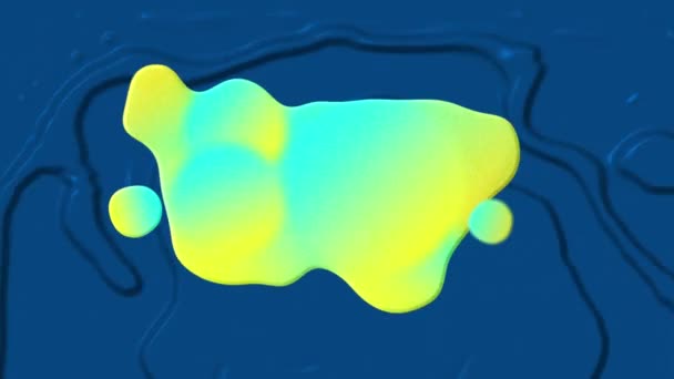 노랗고 형태의 애니메이션 비디오 디지털 인터페이스 디지털 — 비디오