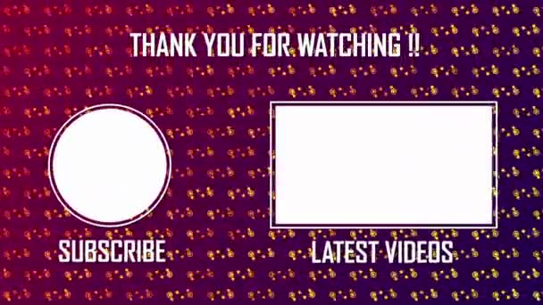 Animation Der Online Schnittstelle Mit Den Worten Thank You Watching — Stockvideo