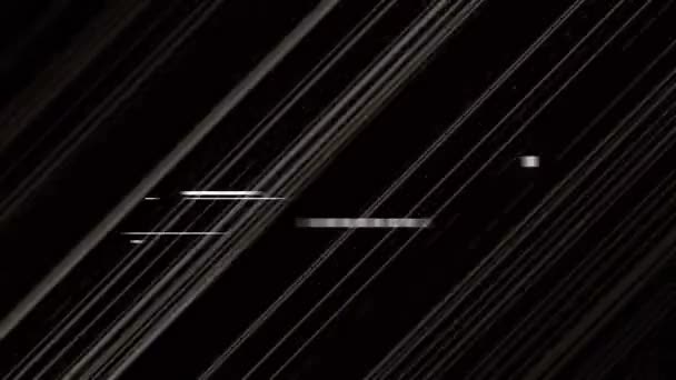 Animation de formes blanches se déplaçant sur fond noir .