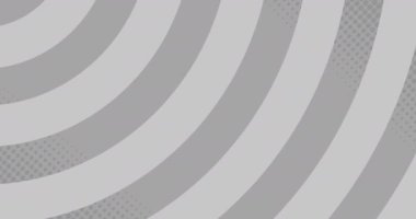 Gri arka planda kusursuz döngü içinde hipnotik hareketlerle dönen ve hareket eden beyaz dairelerin animasyonu. 