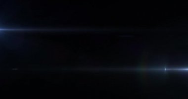 Mavi ışığın ışıldayan noktasının animasyonu hipnotik hareketlerle koyu mavi arkaplan üzerinde kusursuz döngü içinde hareket ediyor..