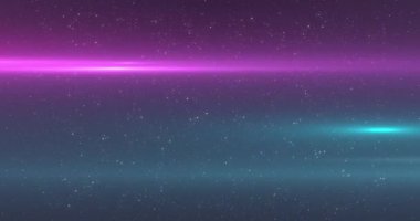 Parlayan mavi ve pembe yıldızların animasyonu hipnotik hareketlerle gece gökyüzündeki yıldızların üzerinde kusursuz bir döngü içinde hareket ediyor.. 