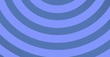 Mavi arka planda kusursuz döngü içinde hipnotik hareketlerle dönen ve hareket eden beyaz dairelerin animasyonu. 