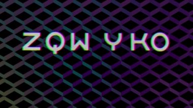 Siyah arkaplan dijital kompozitinde renkli bir ızgaranın üzerinde kazandığınız metin canlandırması