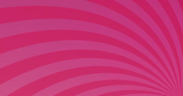 粉红背景下连续循环中白色条纹旋转和催眠运动的动画 — 图库视频影像