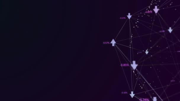 Animação Web Conexões Com Ícones Setas Que Movem Para Cima — Vídeo de Stock