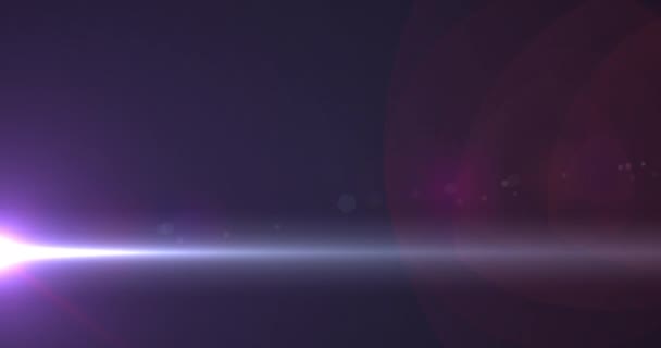 紫光背景下光点和粉色点在催眠运动中无缝循环的动画化 — 图库视频影像
