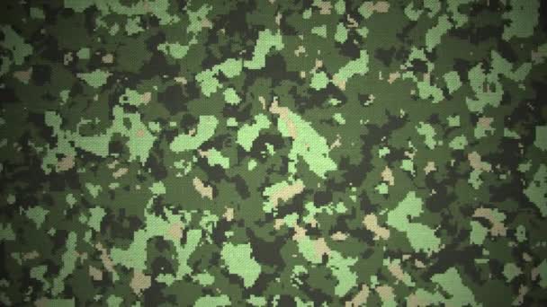 Animering Grönt Kamouflagemönster Rör Sig Förenta Staternas Flagga Och Patriotism — Stockvideo