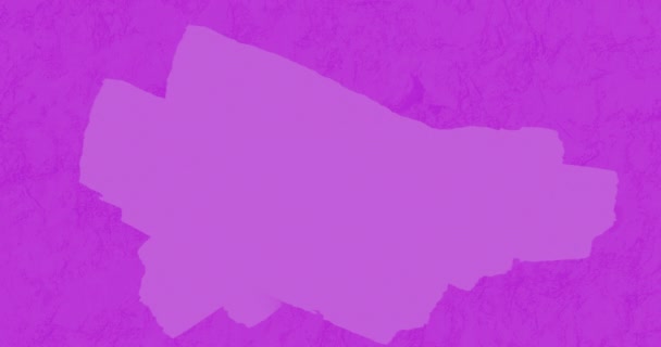 Animación Pincel Púrpura Que Aparece Desaparece Sobre Fondo Púrpura — Vídeo de stock