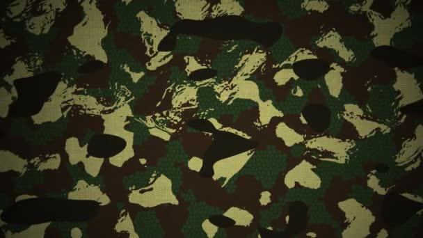 Animation Camouflage Vert Marron Mouvement Drapeau Des États Unis Amérique — Video