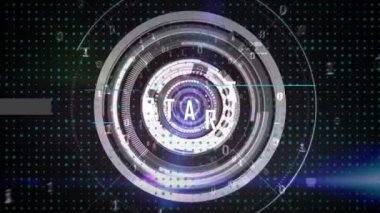 Kelimenin animasyonu, dairesel bir arkaplan üzerinde mor bir ışık demeti ile koyu bir arkaplanı tarayan gri bir pankartta beyaz bir metinle yazılmaya başlandı. 