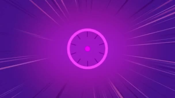 Animation Purple Pink Circular Abstract Glowing Shapes Moving Hypnotic Motion — Stock Video