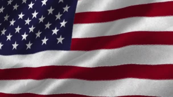 Animazione Delle Stelle Delle Strisce Una Bandiera Americana Sventolante Che — Video Stock