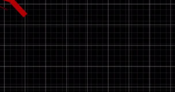 Анимация Плавающих Диаграмм Черном Фоне Концепция Цифрового Онлайн Интерфейса Компьютерной — стоковое видео