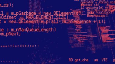 Mavi arka planda veri işleme animasyonu. Dijital çevrimiçi güvenlik arayüzü kavramı dijital olarak oluşturuldu