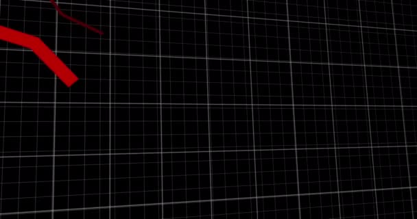 Анимация Уменьшающихся Диаграмм Черном Фоне Концепция Цифрового Онлайн Интерфейса Компьютерной — стоковое видео
