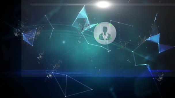Biyometrik Monitör Animasyonu Veri Işleme Bağlantı Ağı Üzerinden Kaydetme Ile — Stok video