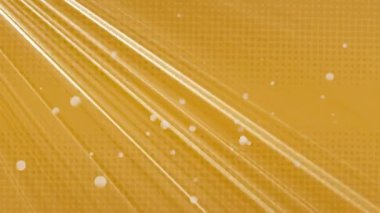 Sarı ve beyaz çizgiler üzerinde birden fazla ışık noktasının animasyonu kusursuz döngü içinde hipnotik hareketlerle hareket ediyor.. 