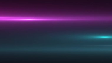 Mor Neon ışıklarının animasyonu, arka planda hipnotik hareketlerle hareket eden parıldayan ışık ve mercek patlamaları. Işık ve hareket kavramı dijital olarak oluşturuldu.