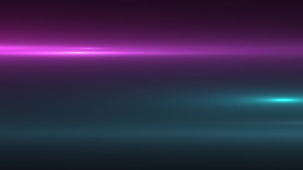 Animation Purple Neon Flares Glowing Spots Light Lens Flare Moving — Stock Video