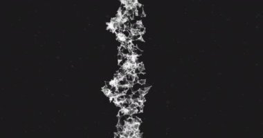Siyah arka planda dönen beyaz, üç boyutlu çift sarmallı DNA iplikçiklerinin animasyonu. Tıp genetiği bilim konsepti dijital olarak oluşturulmuş görüntü.