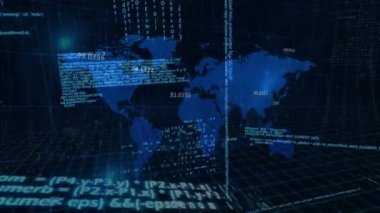 Koyu mavi arka planda mavi dünya haritasıyla karşılaştırıldığında Covid-19 vakalarının artan sayılarının animasyonu. Coronavirus Covid 19 küresel salgın konsepti dijital olarak üretildi.