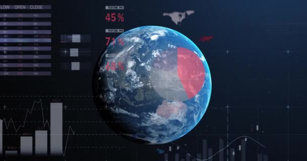 Animation Traitement Des Données Financières Avec Des Graphiques Des Statistiques — Video