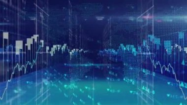 Mavi arkaplana karşı veri işleme