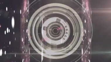 Siyah arkaplana karşı yuvarlak tarayıcı