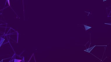 Plexus ağlarının dijital animasyonu ve mor arka plan ile bağlantı ağı. Küresel ağ ve bağlantı kavramı