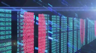 Parmak izi tarayıcısının üzerinde parlayan ışık noktasının dijital animasyonu mavi arkaplan ile veri işleme üzerinde. Dijital çevrimiçi güvenlik bilgisayarı kavramı