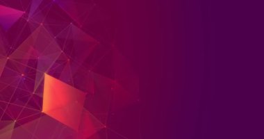 Plexus 'un Globe of Plexus ağlarının dijital animasyonu mor arka planda dönüyor. Küresel ağ ve bağlantı kavramı