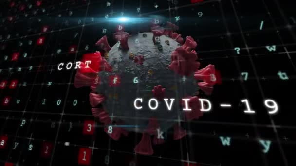 Animation Numérique Textes Conceptuels Coronavirus Spot Lumineux Sur Traitement Des — Video