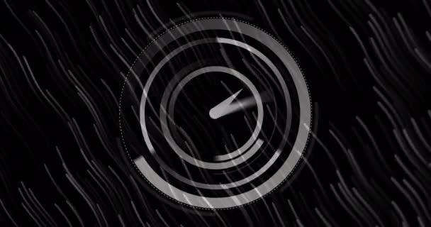 Animation Interface Numérique Avec Des Cercles Mobiles Horloge Sur Des — Video