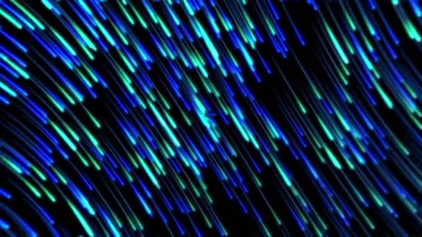 Mavi Metalik Harflerle Yazılmış Çoklu Mavi Yeşil Işık Yollarıyla Kusursuz — Stok video