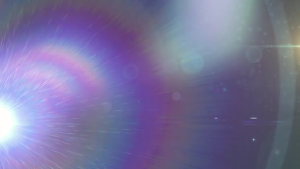 Animação Holofotes Brancos Pulsantes Desfocados Com Bandas Prismáticas Luz Clarão — Vídeo de Stock