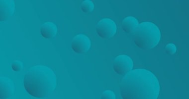 Gök mavisi toplarının animasyonu ve beyaz noktaların sıralı dizilişi deniz mavisi arka planında kusursuz bir döngü içinde hipnotik hareketlerle hareket ediyor. Renk ışığı ve hareket kavramı dijital olarak oluşturuldu.