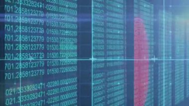 Siber güvenlik veri işlemesine karşı hareket eden şebeke çizgileri