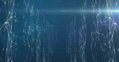 Çevrimiçi güvenlik kilidi ve simge ağıyla dijital arayüz veri işleme animasyonu. Küresel teknoloji çevrimiçi ağ konsepti dijital olarak oluşturulmuş görüntü.