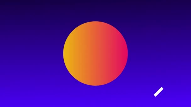 Animation Eines Orangefarbenen Balls Mehrerer Reihen Von Punkten Und Blauen — Stockvideo